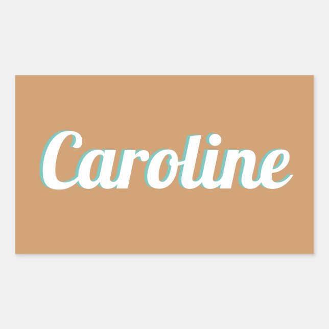 Adesivo Retangular Naam sticker voor koffer of bagage (Frente)