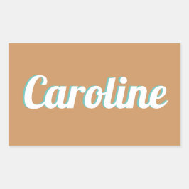Adesivo Retangular Naam sticker voor koffer of bagage