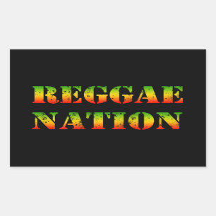 Adesivo Retangular Nação Reggae 