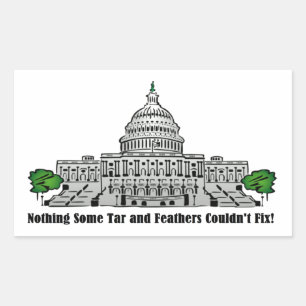 Adesivo Retangular Nada que um pouco de alcatrão e penas não consegui