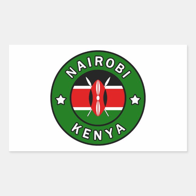 Adesivo Retangular Nairobi Quênia (Frente)