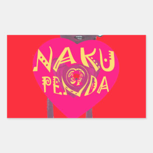 Adesivo Retangular Nakupenda Love Art - Swahili Heart Design