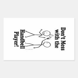 Adesivo Retangular Não brinque com o jogador de campainha