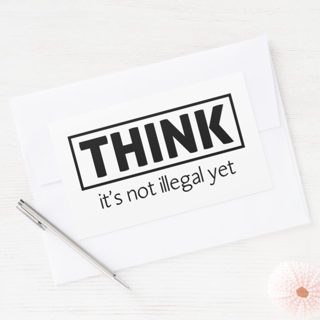 Adesivo Retangular Não é ilegal (Envelope)