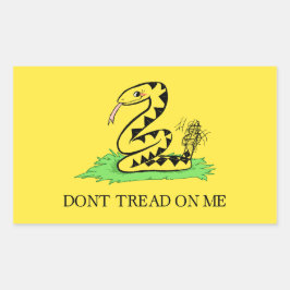 Adesivo Retangular Não lamente nela! (Gadsden Dont Tread on Me)