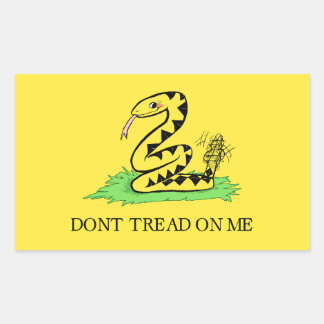 Adesivo Retangular Não lamente nela! (Gadsden Dont Tread on Me)