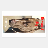 Não me tente...cuidado com o cão - autocolante