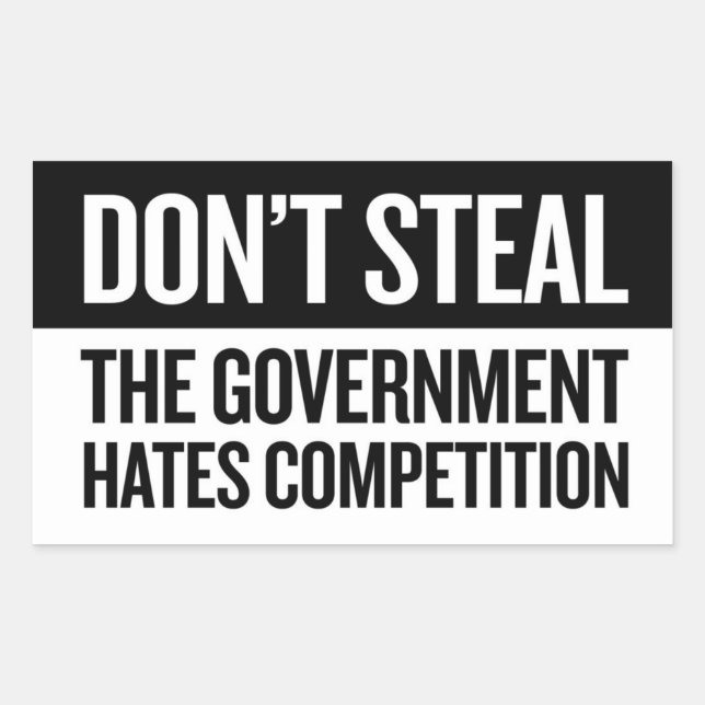 Adesivo Retangular Não Roubar - Pequeno (Frente)