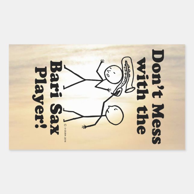 Adesivo Retangular Não se meta com a Rua retangular do jogador Sax Ba (Frente)