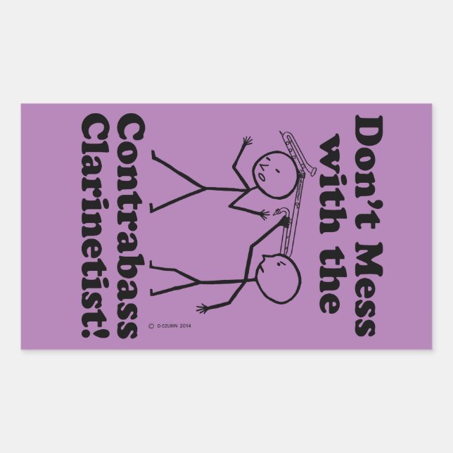 Adesivo Retangular Não se meta com o contrabando Clarinetis Rettangu (Frente)