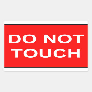 Adesivo Retangular Não tocar