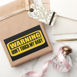 Adesivo Retangular não toque no meu bebê