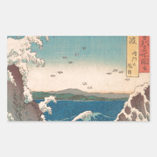 Adesivo Retangular Naruto Whirlpool Japonês Hiroshige art