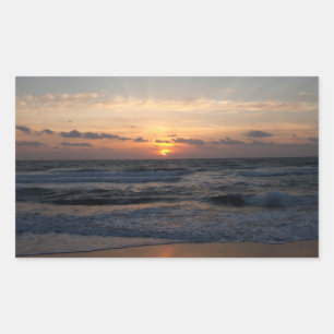 Adesivo Retangular Nascer do sol da praia