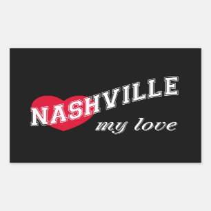 Adesivo Retangular Nashville meu amor