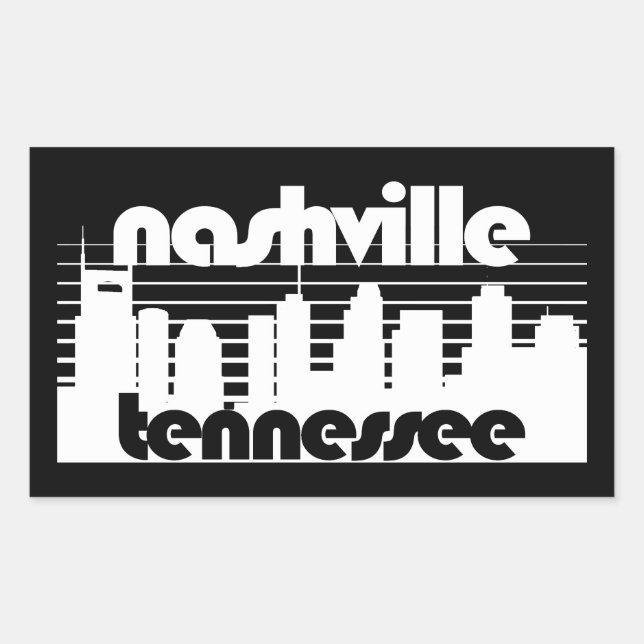 Adesivo Retangular Nashville Tennessee (Frente)