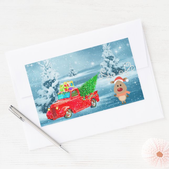 Adesivo Retangular Natal (Envelope)