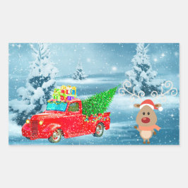 Adesivo Retangular Natal