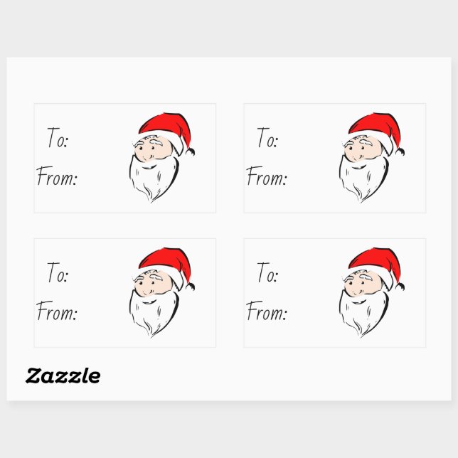 Adesivo Retangular Natal (Folha)