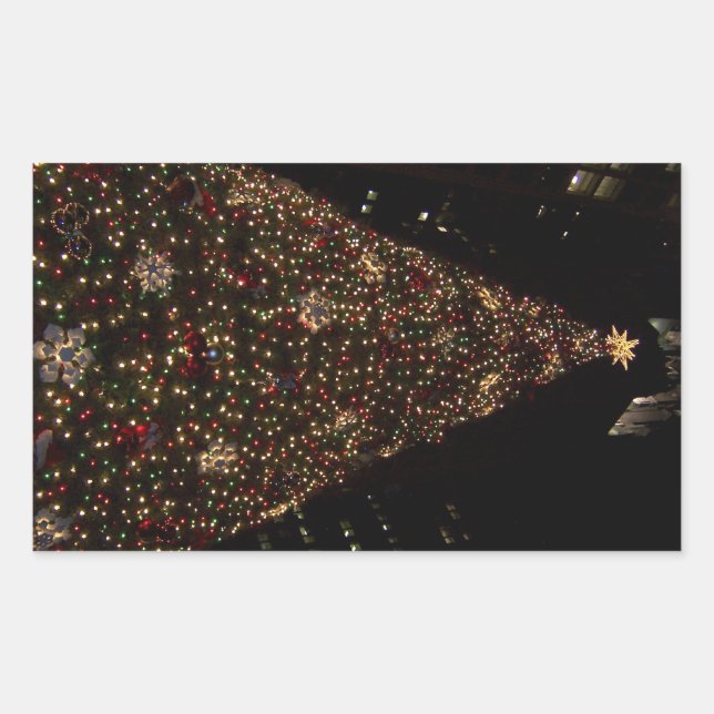 Adesivo Retangular Natal em Daley Plaza Chicago (Frente)