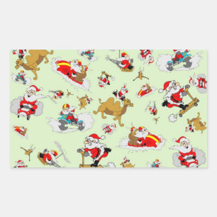 Adesivo Retangular Natal, Feriado, Stickers