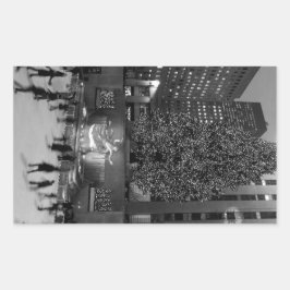 Adesivo Retangular Natal no Rockefeller Center - NYC