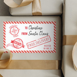 Adesivo Retangular Natal Papai Noel Dão Entrega ao Polo Norte