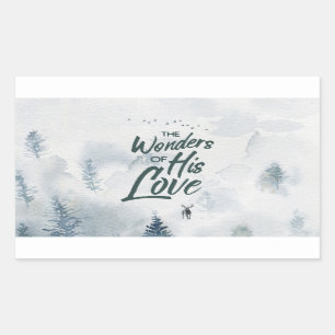 Adesivo Retangular Natal Religioso Admira de Sua Abençoação