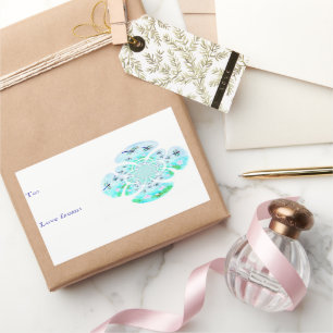 Adesivo Retangular Natureza: Dragonfly Waterlily Pond Personalizado