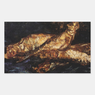 Adesivo Retangular Natureza Morta com Bloaters de Vincent van Gogh
