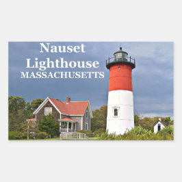 Adesivo Retangular Nauset Lighthouse, Cabo Cod, Massachusetts Sticker