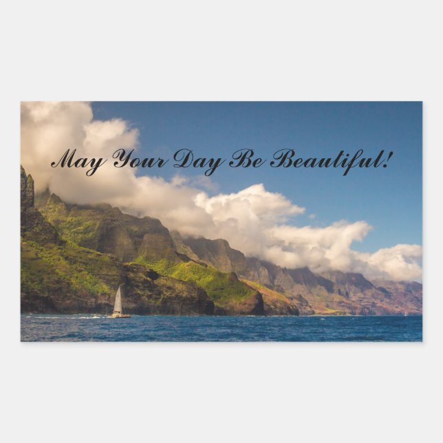 Adesivo Retangular Navegando o litoral (Frente)