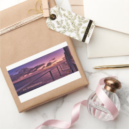 Adesivo Retangular Navio Cruzeiro Sereno Nascer do Sol