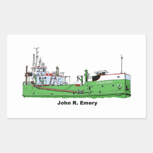 Adesivo Retangular Navio dos Lagos excelentes John R. Emery