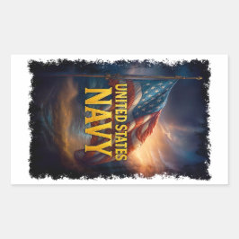 Adesivo Retangular Navy USN Veteran