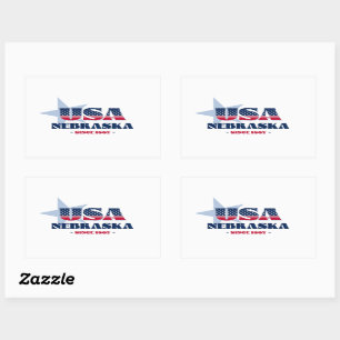 Adesivo Retangular Nebraska My Home State Sticker