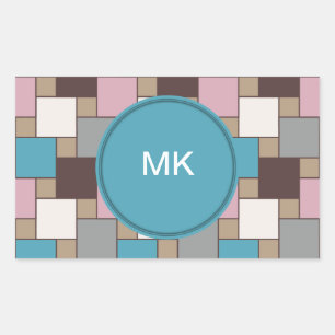 Adesivo Retangular Néctar cor-de-rosa elegante