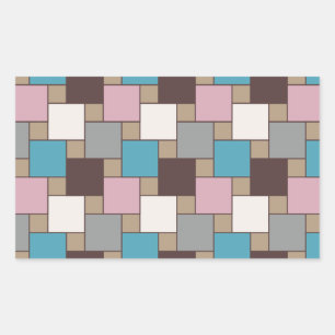 Adesivo Retangular Néctar Rosa Elegante