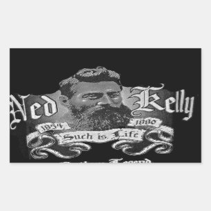 Adesivo Retangular Ned Kelly - uma legenda australiana