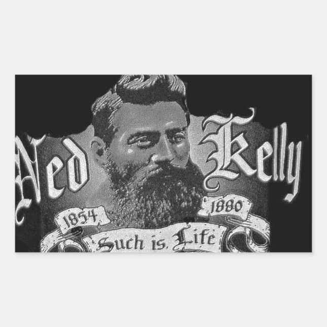 Adesivo Retangular Ned Kelly - Uma Lenda Australiana (Frente)