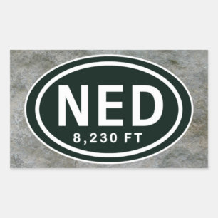 Adesivo Retangular Nederland CO 8,230 FT Elevation NED Stickers