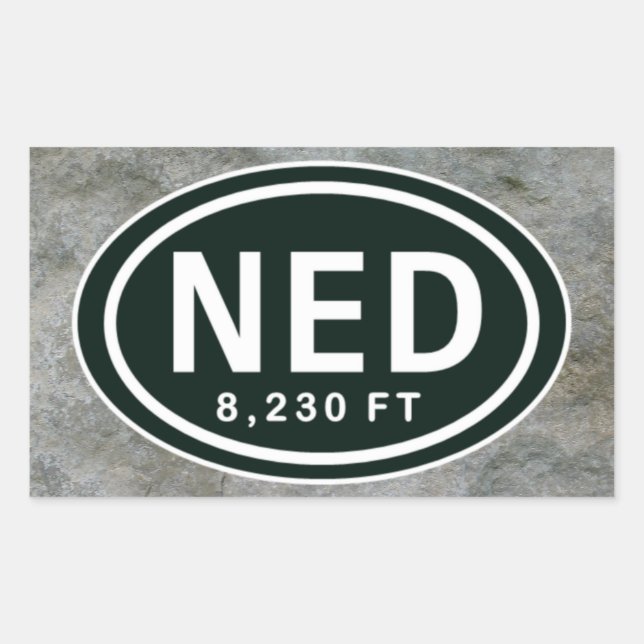 Adesivo Retangular Nederland CO 8,230 FT Elevation NED Stickers (Frente)