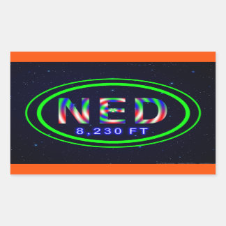 Adesivo Retangular Nederland CO 8,230 FT Tie Dye Ned Stickers