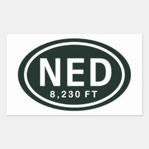 Adesivo Retangular Nederland Colorado montanha rochosa de 8.230 NED