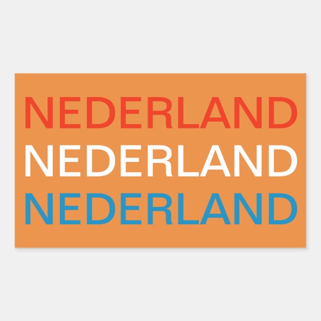 Adesivo Retangular Nederland koffer sticker (Frente)