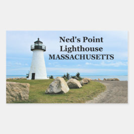 Adesivo Retangular Ned's Point Lighthouse, Massachusetts Stickers