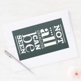 Adesivo Retangular Nem todas as deficiências são visíveis