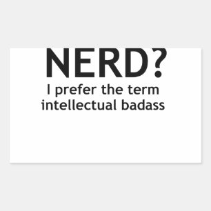 Adesivo Retangular Nerd? Engraçado, design nerd