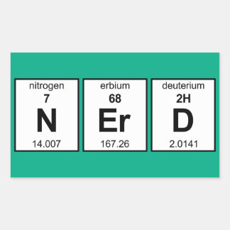Adesivo Retangular Nerd Mesa periódica