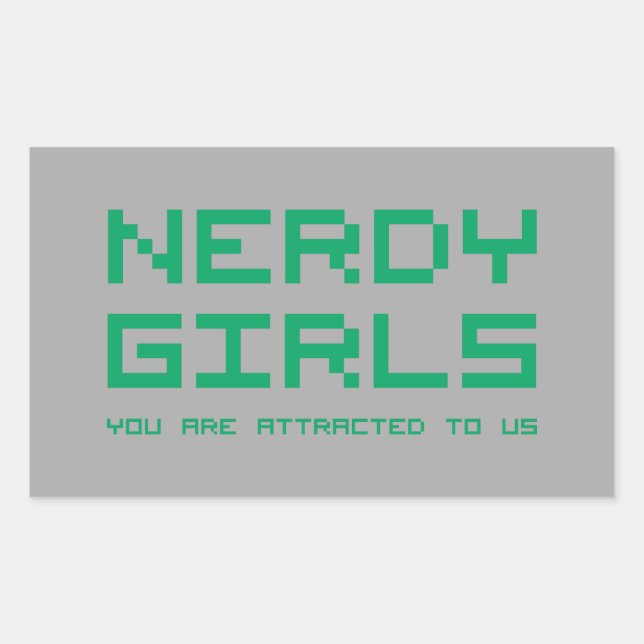Adesivo Retangular Nerdy Girls 2 (Frente)